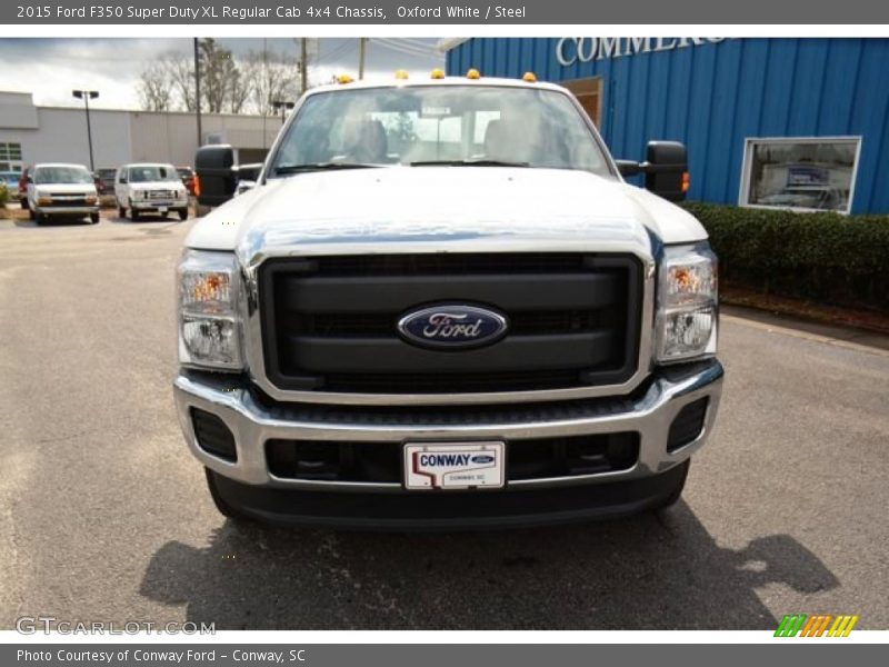 Oxford White / Steel 2015 Ford F350 Super Duty XL Regular Cab 4x4 Chassis