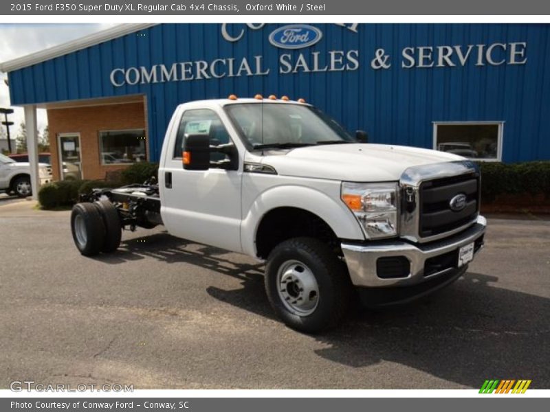 Oxford White / Steel 2015 Ford F350 Super Duty XL Regular Cab 4x4 Chassis