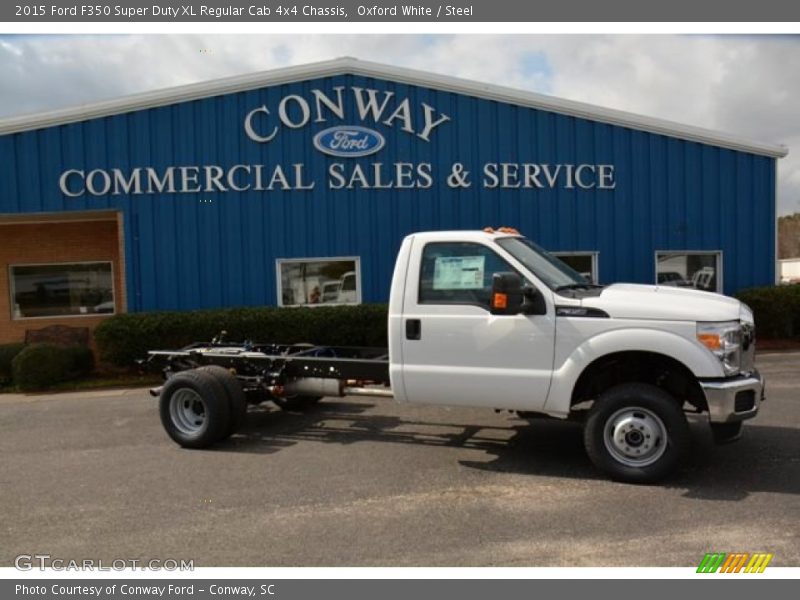Oxford White / Steel 2015 Ford F350 Super Duty XL Regular Cab 4x4 Chassis
