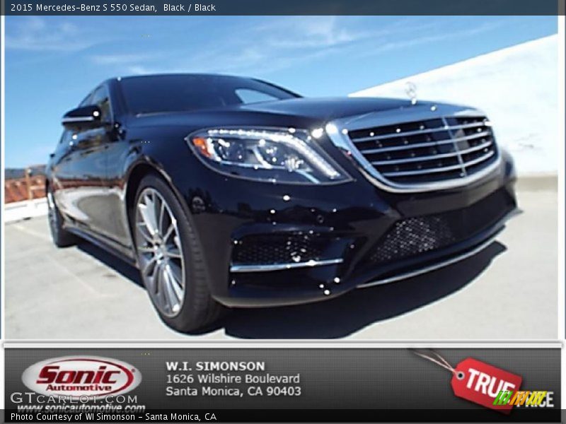 Black / Black 2015 Mercedes-Benz S 550 Sedan