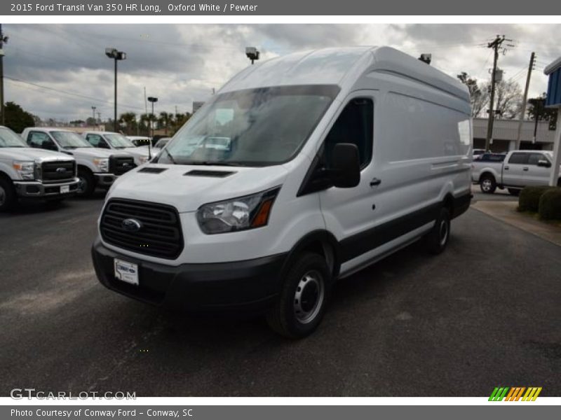 Oxford White / Pewter 2015 Ford Transit Van 350 HR Long