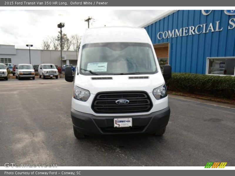 Oxford White / Pewter 2015 Ford Transit Van 350 HR Long