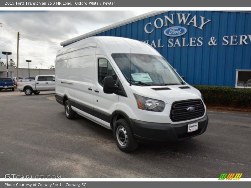 Oxford White / Pewter 2015 Ford Transit Van 350 HR Long