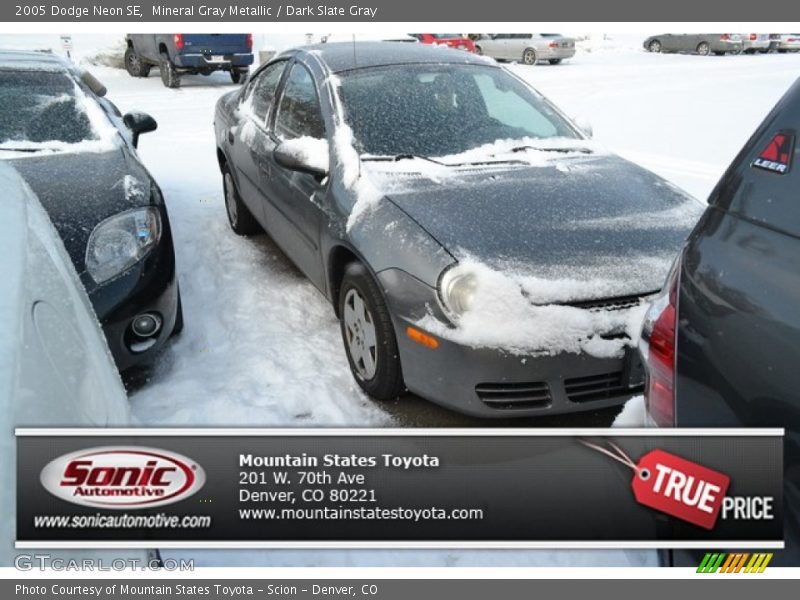Mineral Gray Metallic / Dark Slate Gray 2005 Dodge Neon SE