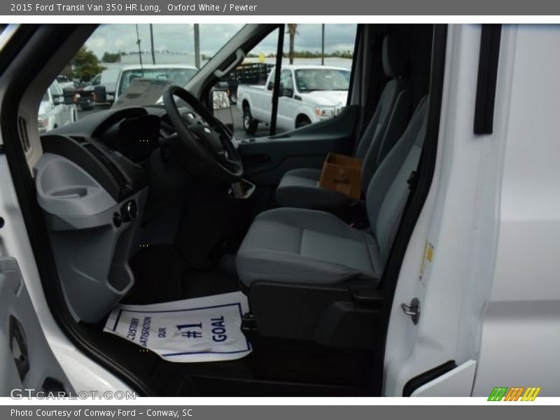 Oxford White / Pewter 2015 Ford Transit Van 350 HR Long