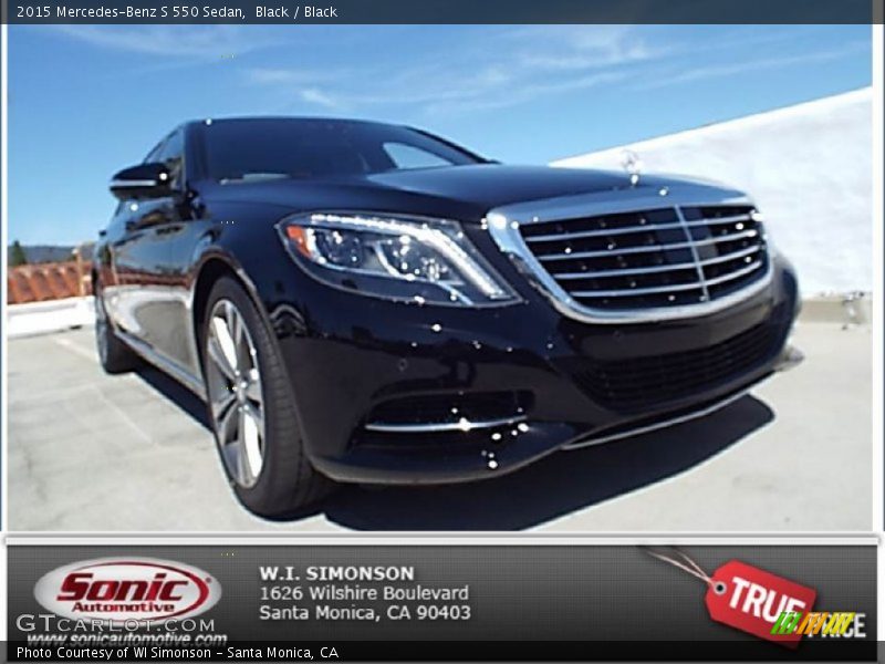 Black / Black 2015 Mercedes-Benz S 550 Sedan