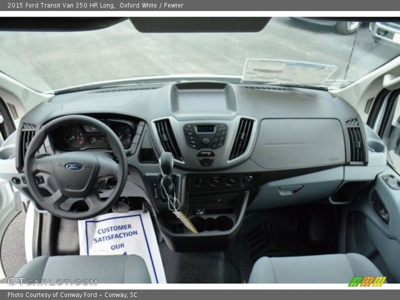 Oxford White / Pewter 2015 Ford Transit Van 350 HR Long