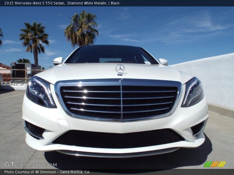 Diamond White Metallic / Black 2015 Mercedes-Benz S 550 Sedan