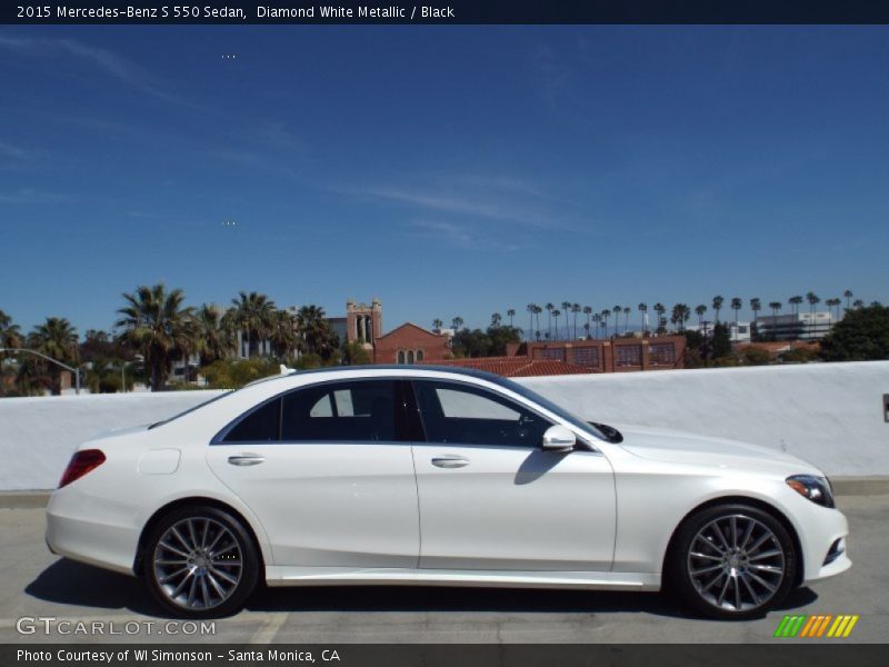 Diamond White Metallic / Black 2015 Mercedes-Benz S 550 Sedan
