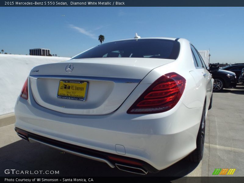 Diamond White Metallic / Black 2015 Mercedes-Benz S 550 Sedan