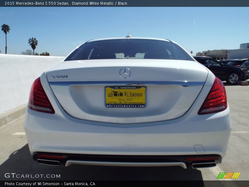 Diamond White Metallic / Black 2015 Mercedes-Benz S 550 Sedan