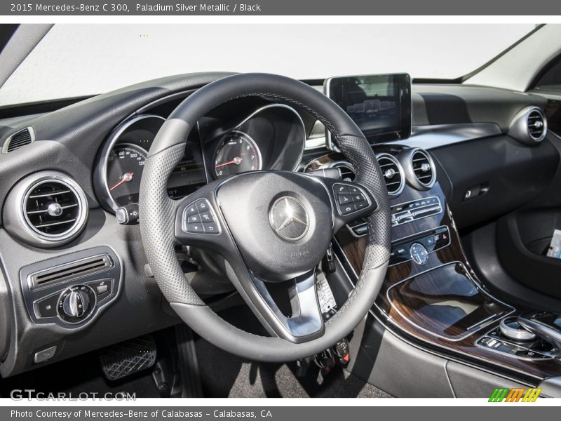 Paladium Silver Metallic / Black 2015 Mercedes-Benz C 300