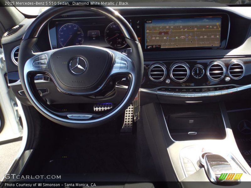 Diamond White Metallic / Black 2015 Mercedes-Benz S 550 Sedan