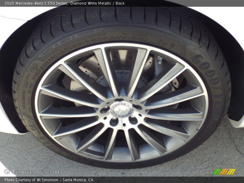 Diamond White Metallic / Black 2015 Mercedes-Benz S 550 Sedan