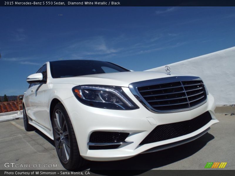 Diamond White Metallic / Black 2015 Mercedes-Benz S 550 Sedan