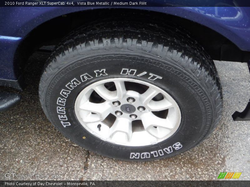 Vista Blue Metallic / Medium Dark Flint 2010 Ford Ranger XLT SuperCab 4x4