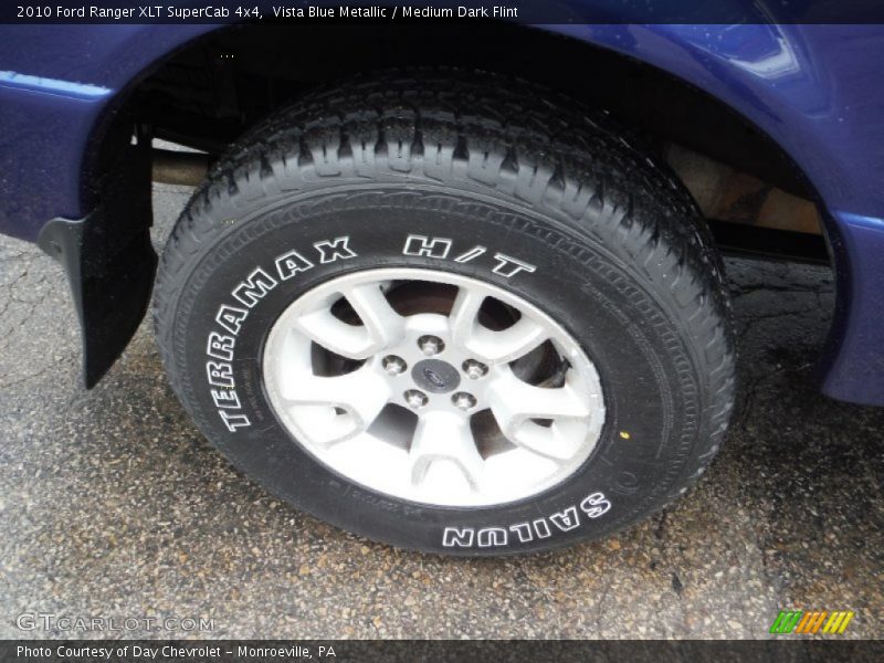 Vista Blue Metallic / Medium Dark Flint 2010 Ford Ranger XLT SuperCab 4x4