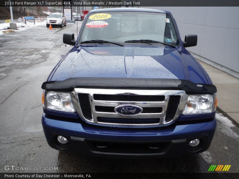 Vista Blue Metallic / Medium Dark Flint 2010 Ford Ranger XLT SuperCab 4x4