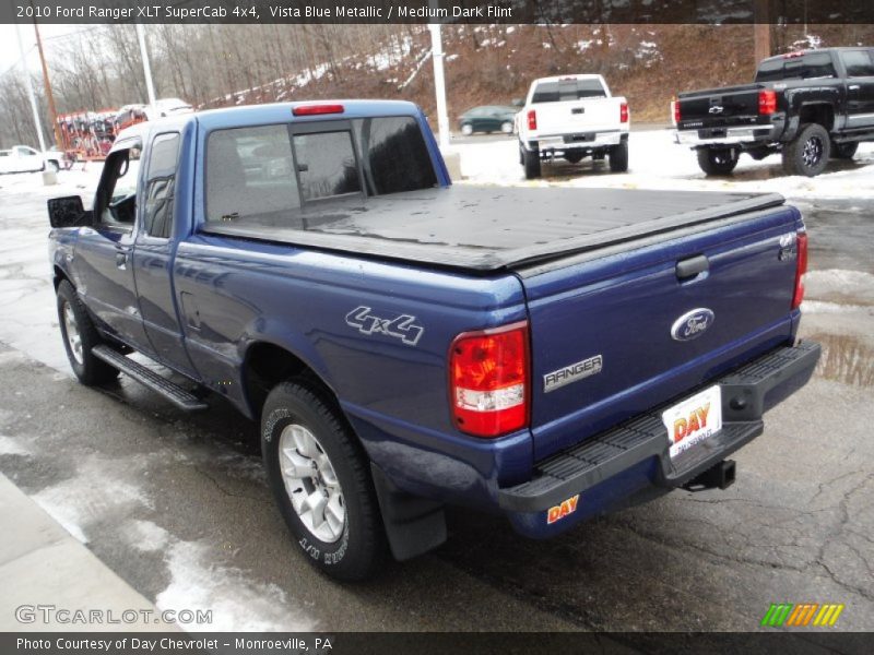 Vista Blue Metallic / Medium Dark Flint 2010 Ford Ranger XLT SuperCab 4x4