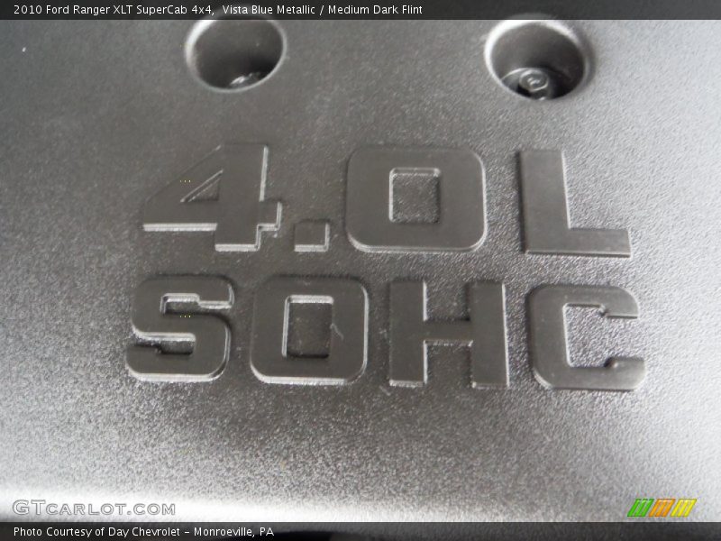 Vista Blue Metallic / Medium Dark Flint 2010 Ford Ranger XLT SuperCab 4x4
