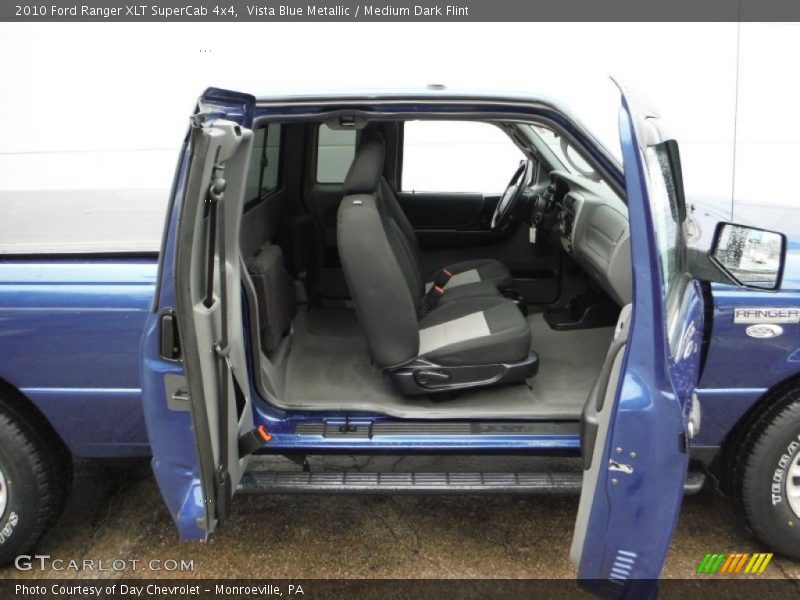 Vista Blue Metallic / Medium Dark Flint 2010 Ford Ranger XLT SuperCab 4x4