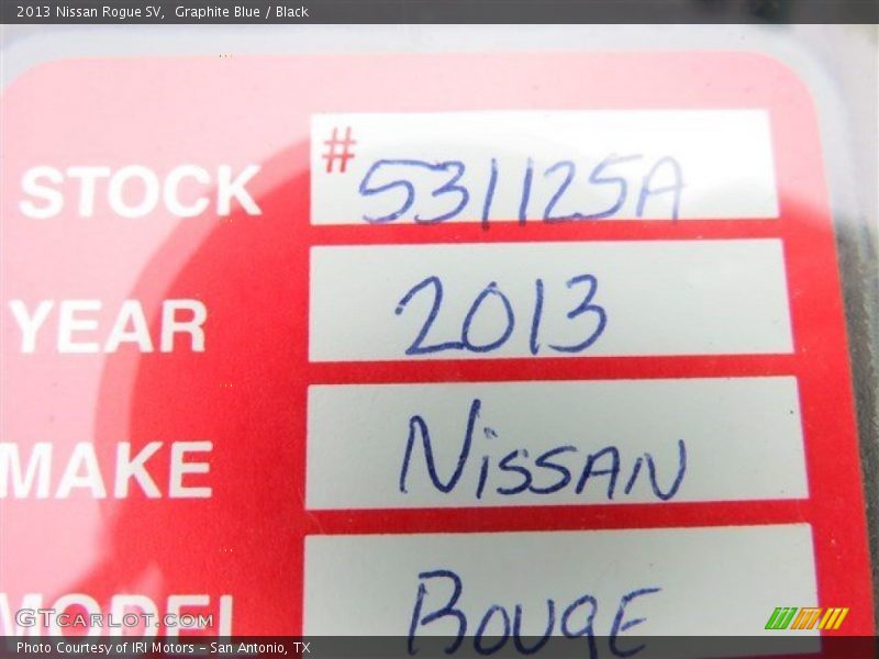 Graphite Blue / Black 2013 Nissan Rogue SV