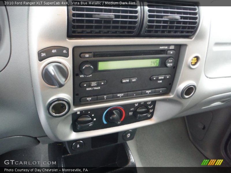 Vista Blue Metallic / Medium Dark Flint 2010 Ford Ranger XLT SuperCab 4x4