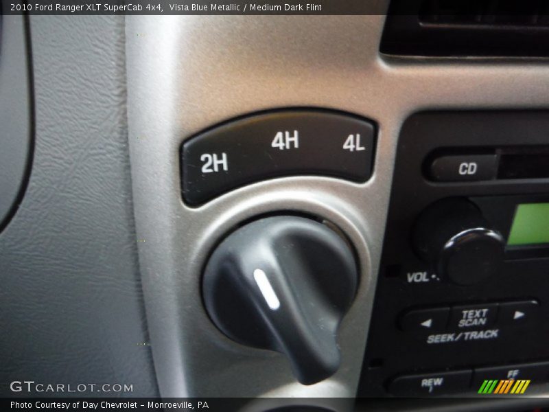 Vista Blue Metallic / Medium Dark Flint 2010 Ford Ranger XLT SuperCab 4x4