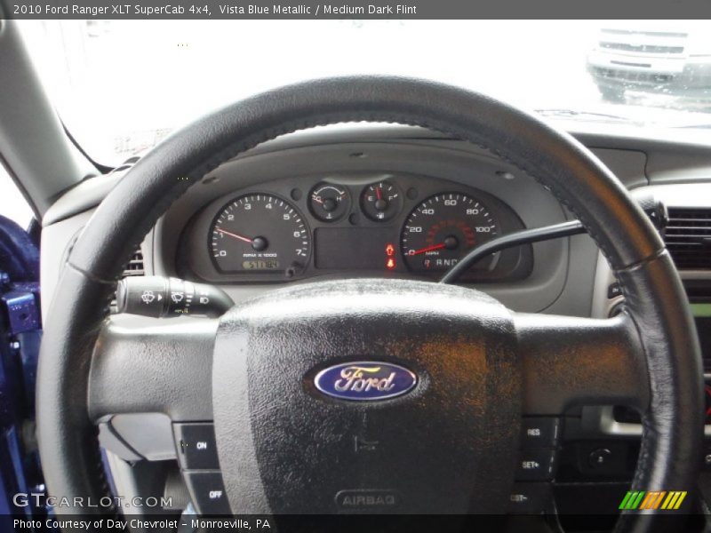Vista Blue Metallic / Medium Dark Flint 2010 Ford Ranger XLT SuperCab 4x4