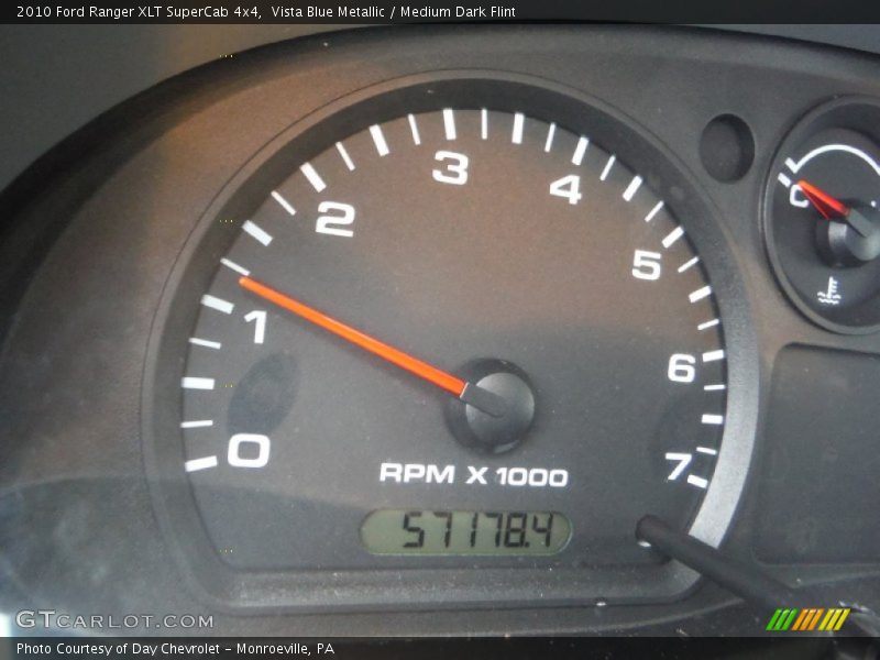 Vista Blue Metallic / Medium Dark Flint 2010 Ford Ranger XLT SuperCab 4x4