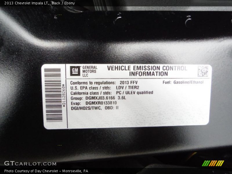 Black / Ebony 2013 Chevrolet Impala LT