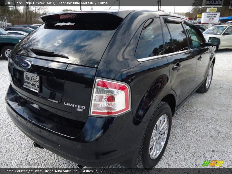 Dark Ink Blue Metallic / Camel 2008 Ford Edge Limited AWD