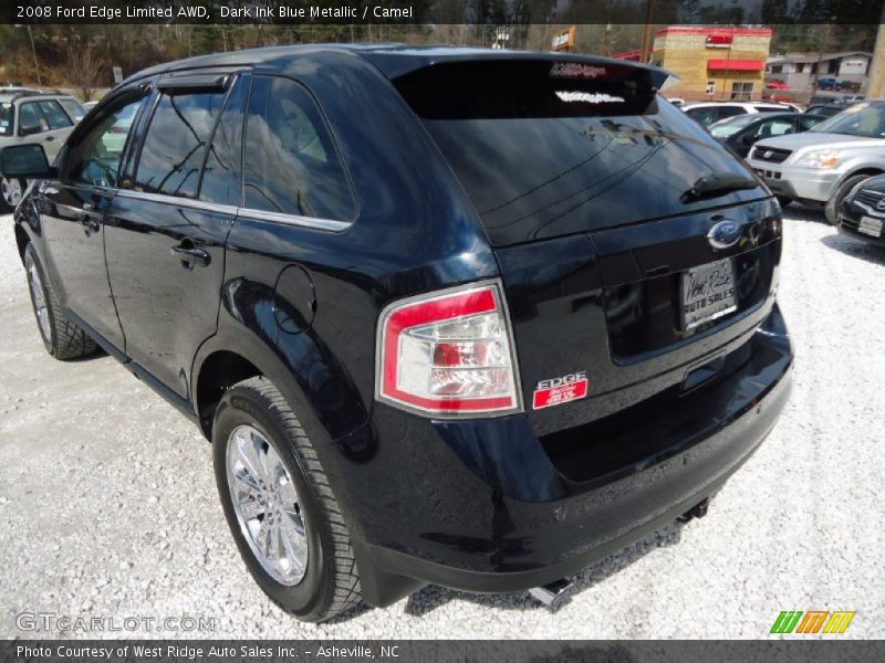 Dark Ink Blue Metallic / Camel 2008 Ford Edge Limited AWD