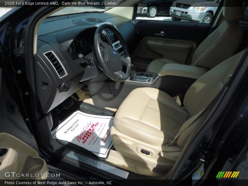 Dark Ink Blue Metallic / Camel 2008 Ford Edge Limited AWD