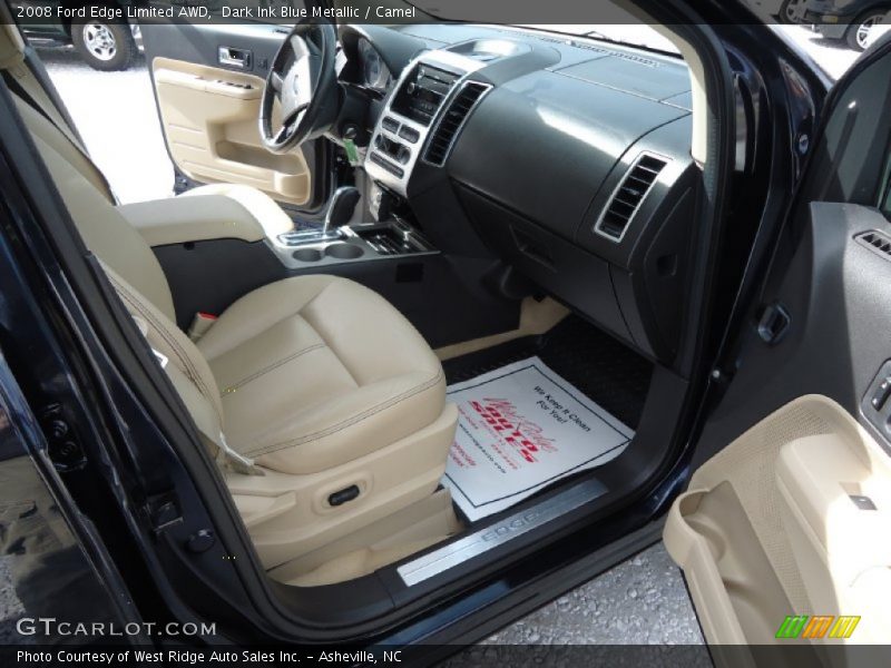 Dark Ink Blue Metallic / Camel 2008 Ford Edge Limited AWD