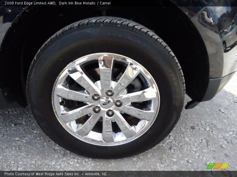 Dark Ink Blue Metallic / Camel 2008 Ford Edge Limited AWD