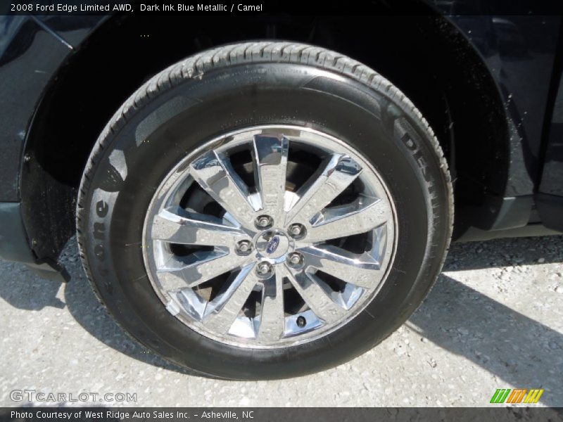 Dark Ink Blue Metallic / Camel 2008 Ford Edge Limited AWD