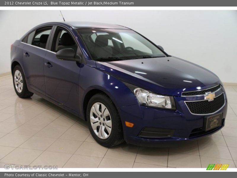 Blue Topaz Metallic / Jet Black/Medium Titanium 2012 Chevrolet Cruze LS