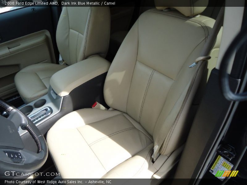 Dark Ink Blue Metallic / Camel 2008 Ford Edge Limited AWD