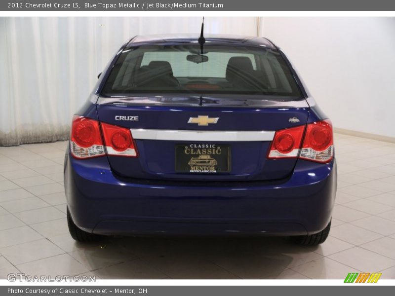 Blue Topaz Metallic / Jet Black/Medium Titanium 2012 Chevrolet Cruze LS