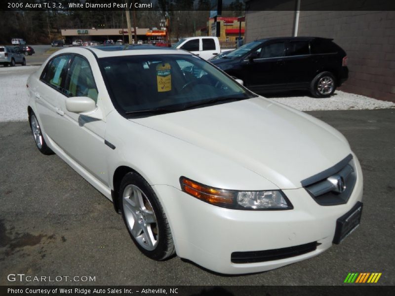 White Diamond Pearl / Camel 2006 Acura TL 3.2