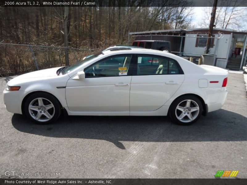 White Diamond Pearl / Camel 2006 Acura TL 3.2