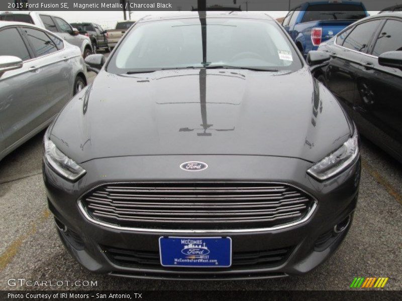 Magnetic Metallic / Charcoal Black 2015 Ford Fusion SE