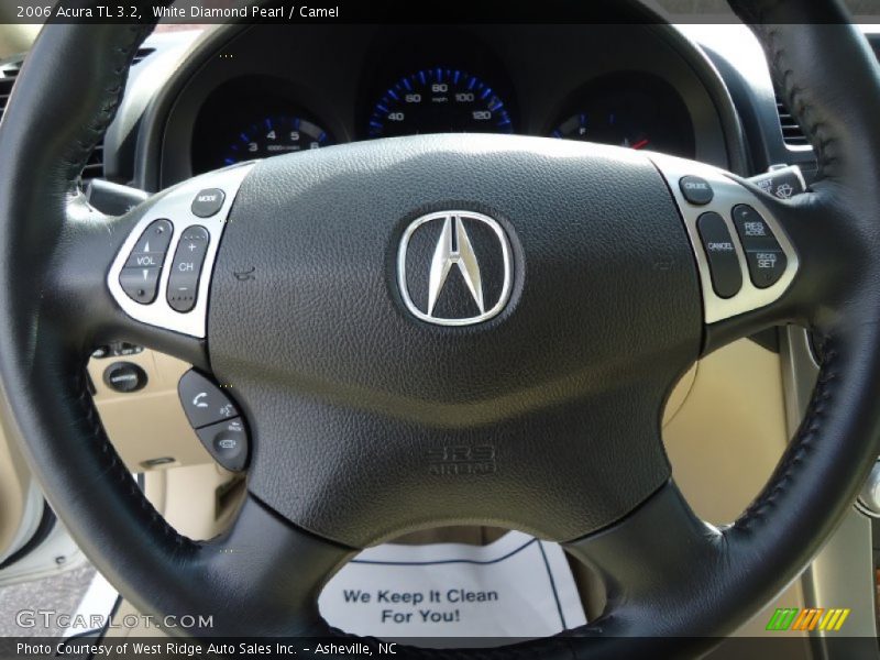 White Diamond Pearl / Camel 2006 Acura TL 3.2