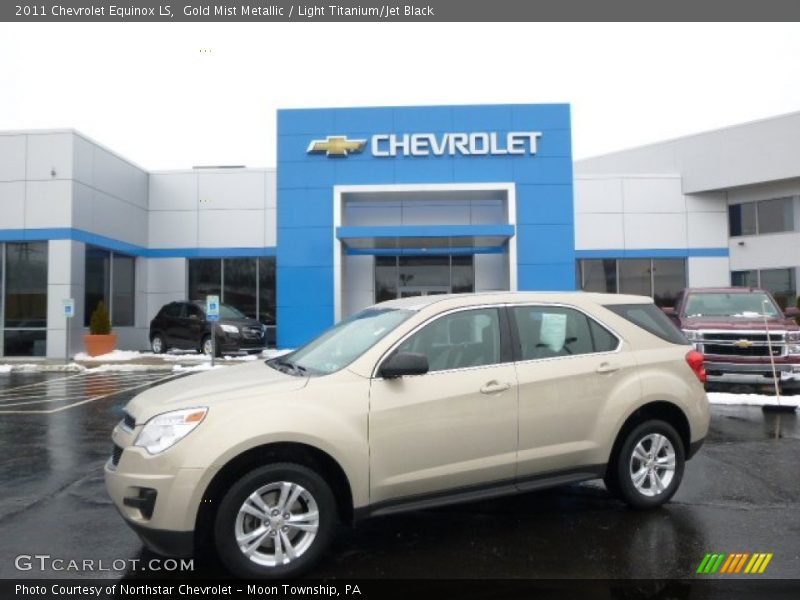 Gold Mist Metallic / Light Titanium/Jet Black 2011 Chevrolet Equinox LS