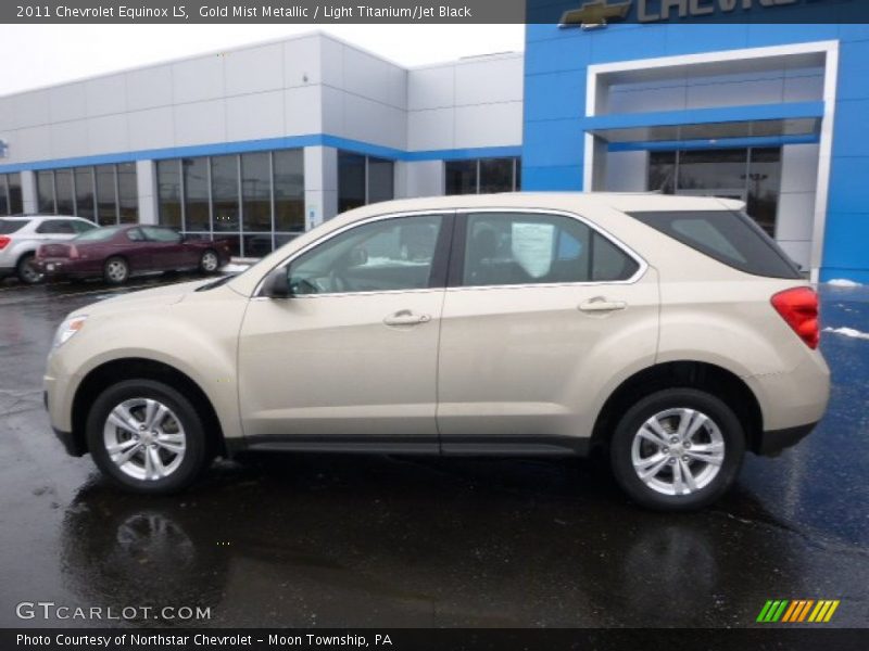 Gold Mist Metallic / Light Titanium/Jet Black 2011 Chevrolet Equinox LS
