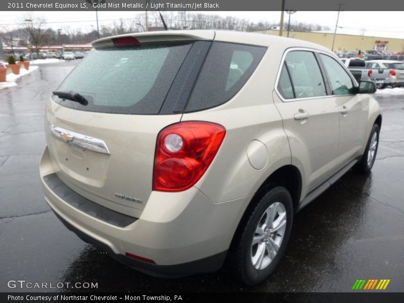 Gold Mist Metallic / Light Titanium/Jet Black 2011 Chevrolet Equinox LS