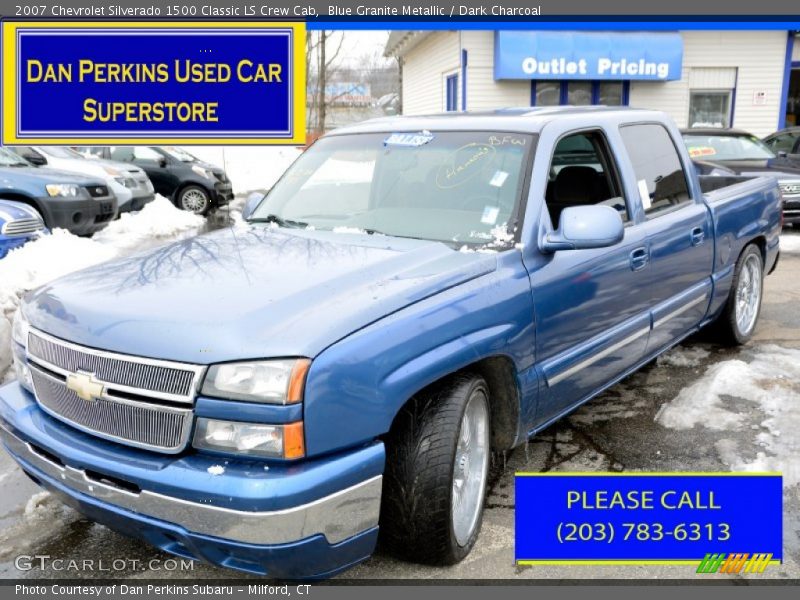 Blue Granite Metallic / Dark Charcoal 2007 Chevrolet Silverado 1500 Classic LS Crew Cab
