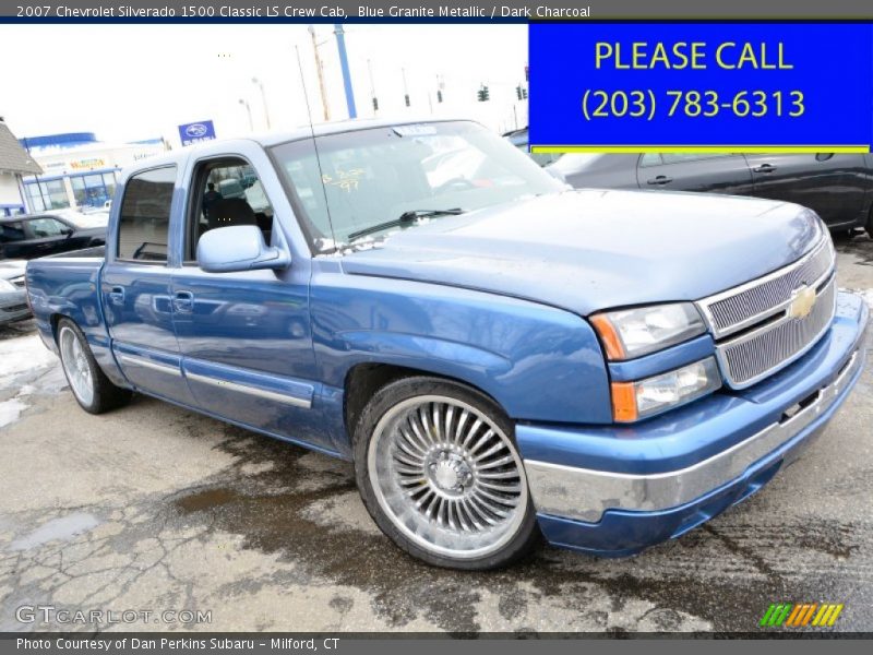 Blue Granite Metallic / Dark Charcoal 2007 Chevrolet Silverado 1500 Classic LS Crew Cab