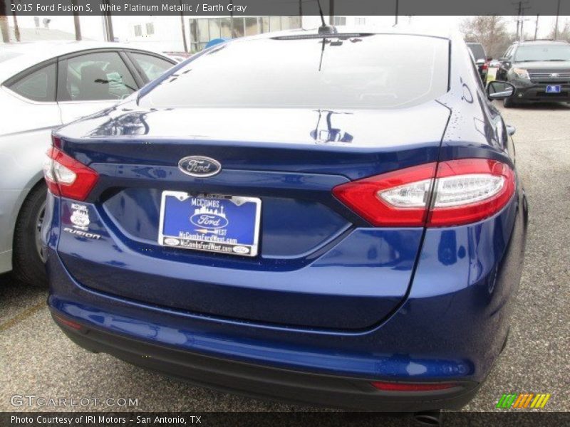 White Platinum Metallic / Earth Gray 2015 Ford Fusion S
